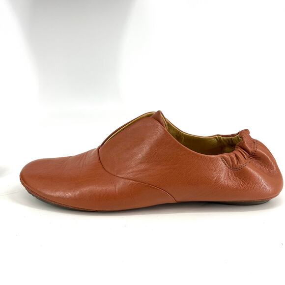 Chocolat Blu Cassie Slip on Brown Leather‎ Flats (7) - Picture 2 of 10
